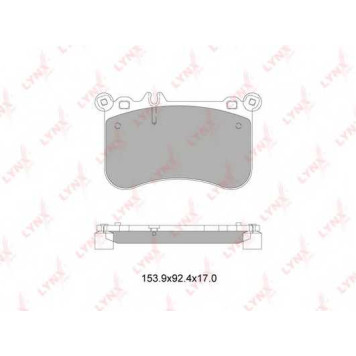 Колодки тормозные дисковые передний для MERCEDES CLS(C218,X218), E(S212,W212), S(C216,W221), SLK(R172) <b>LYNXauto BD-5355</b>