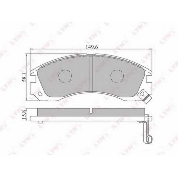 Колодки тормозные дисковые передний для CITROEN C-CROSSER / MITSUBISHI 3000 GT, ECLIPSE, FTO, GALANT, GTO, L 200, L 300, L 400 / SPACE GEAR, L 400, LANCER, MAGNA, OUTLANDER, PAJERO, SIGMA, SPACE RUNNER, SPACE, VERADA / PEUGEOT 4007 <b>LYNXauto BD-5501</b>
