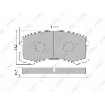 Колодки тормозные дисковые передний для MITSUBISHI LANCER(CJ-CP#,CS#A,CS#W,CT0) <b>LYNXauto BD-5503</b>