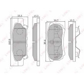 Колодки тормозные дисковые для CHRYSLER SEBRING(JS) / MITSUBISHI LANCER(CJ-CP#, CS#A, CS#W, CT0, CX#A, CY/Z#A), OUTLANDER(CU#W) <b>LYNXauto BD-5505</b>