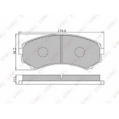Колодки тормозные дисковые передний для MAZDA E-SERIE, MPV / MITSUBISHI GRANDIS, PAJERO, PROUDIA/DIGNITY <b>LYNXauto BD-5506</b>