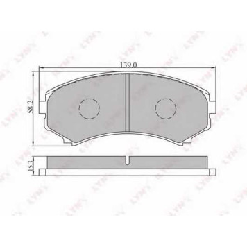 Колодки тормозные дисковые передний для MAZDA E-SERIE, MPV / MITSUBISHI GRANDIS, PAJERO, PROUDIA/DIGNITY <b>LYNXauto BD-5506</b>