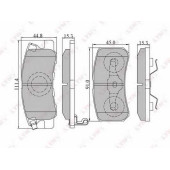 Колодки тормозные дисковые задний для CITROEN C-CROSSER, C4 AIRCROSS / MITSUBISHI ASX, GALLOPER, GRANDIS, LANCER, OUTLANDER, PAJERO / PEUGEOT 4007 <b>LYNXauto BD-5507</b>