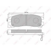 Колодки тормозные дисковые для CHRYSLER SEBRING / MITSUBISHI 3000 GT, ECLIPSE, GALANT, GTO, MAGNA, PAJERO PININ, SANTAMO, SAPPORO, SPACE RUNNER, SPACE, VERADA <b>LYNXauto BD-5508</b>