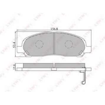 Колодки тормозные дисковые передний для MITSUBISHI GRANDIS(N8#,N9#) <b>LYNXauto BD-5510</b>