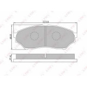 Колодки тормозные дисковые передний для MITSUBISHI PAJERO MINI(H5#A), PAJERO PININ(H6#W,H7#W) <b>LYNXauto BD-5512</b>