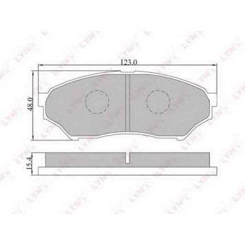 Колодки тормозные дисковые передний для MITSUBISHI PAJERO MINI(H5#A), PAJERO PININ(H6#W,H7#W) <b>LYNXauto BD-5512</b>