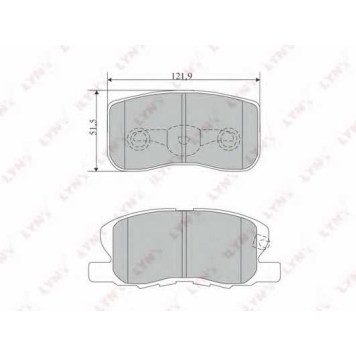 Колодки тормозные дисковые передний для MITSUBISHI COLT(Z2#A,Z3#A) <b>LYNXauto BD-5515</b>