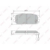 Колодки тормозные дисковые задний для MITSUBISHI GALANT, GRANDIS, LANCER, MAGNA, PROUDIA/DIGNITY, SIGMA, SPACE, VERADA <b>LYNXauto BD-5517</b>