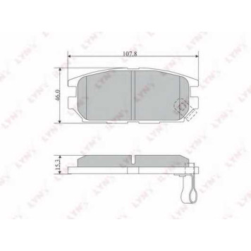 Колодки тормозные дисковые задний для MITSUBISHI GALANT, GRANDIS, LANCER, MAGNA, PROUDIA/DIGNITY, SIGMA, SPACE, VERADA <b>LYNXauto BD-5517</b>