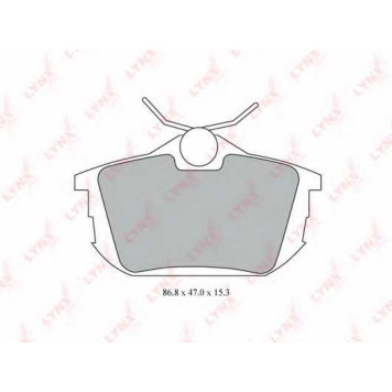 Колодки тормозные дисковые задний для MITSUBISHI CARISMA(DA#), COLT CZC(RG), COLT(Z2#A,Z3#A), SPACE STAR(DG#A) / VOLVO S40(VS), V40(VW) <b>LYNXauto BD-5523</b>