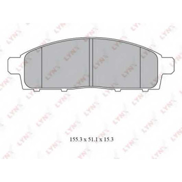 Колодки тормозные дисковые передний для MITSUBISHI L 200(KA#T,KB#T), PAJERO(K90,KG#,KH#) <b>LYNXauto BD-5529</b>