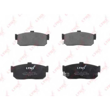 Колодки тормозные дисковые задний для INFINITI G20 / NISSAN ALMERA, AVENIR, CEFIRO, EXPERT, MAXIMA QX, MAXIMA, PULSAR, SENTRA, SUNNY, TSUBAME <b>LYNXauto BD-5702</b>-1