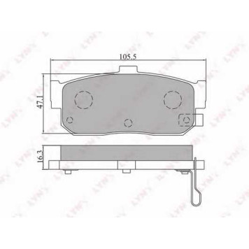 Колодки тормозные дисковые задний для INFINITI G20 / NISSAN ALMERA, AVENIR, CEFIRO, EXPERT, MAXIMA QX, MAXIMA, PULSAR, SENTRA, SUNNY, TSUBAME <b>LYNXauto BD-5702</b>