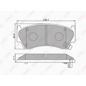 Колодки тормозные дисковые передний для NISSAN ALMERA(N15) <b>LYNXauto BD-5703</b>