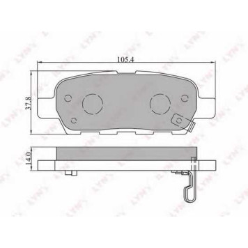 Колодки тормозные дисковые задний для INFINITI EX, FX, G / NISSAN 350 Z, CUBE, ELGRAND, MAXIMA QX, MURANO, QASHQAI, QUEST, SERENA, TEANA, TIIDA, X-TRAIL / RENAULT KOLEOS <b>LYNXauto BD-5706</b>