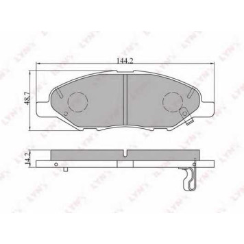 Колодки тормозные дисковые передний для NISSAN TIIDA(C11X,SC11X) <b>LYNXauto BD-5707</b>