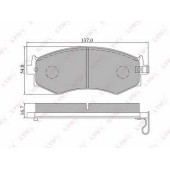 Колодки тормозные дисковые для INFINITI G20 / NISSAN 200 SX(S13), ALMERA(N16), PRAIRIE(M11), PRIMERA(W10) <b>LYNXauto BD-5708</b>