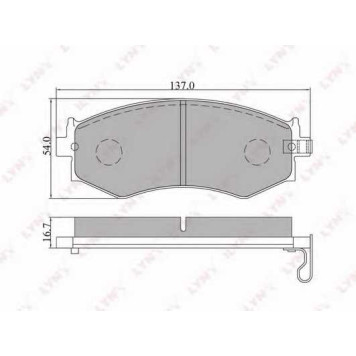 Колодки тормозные дисковые для INFINITI G20 / NISSAN 200 SX(S13), ALMERA(N16), PRAIRIE(M11), PRIMERA(W10) <b>LYNXauto BD-5708</b>