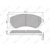 Колодки тормозные дисковые для NISSAN ALMERA(N15), PATROL GR(Y61), SUNNY(N14) <b>LYNXauto BD-5710</b>