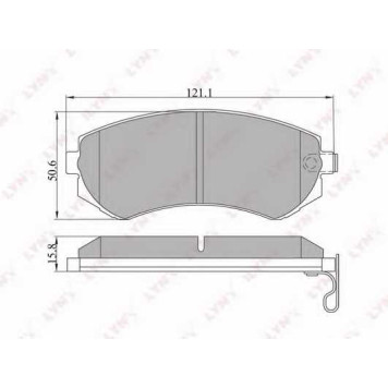 Колодки тормозные дисковые для NISSAN ALMERA(N15), PATROL GR(Y61), SUNNY(N14) <b>LYNXauto BD-5710</b>