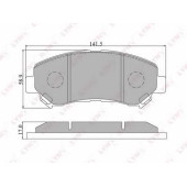 Колодки тормозные дисковые передний для NISSAN QASHQAI(J10,JJ10), X-TRAIL(T31) <b>LYNXauto BD-5711</b>