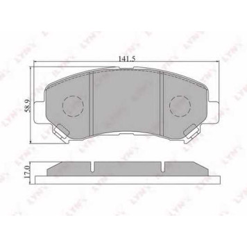 Колодки тормозные дисковые передний для NISSAN QASHQAI(J10,JJ10), X-TRAIL(T31) <b>LYNXauto BD-5711</b>