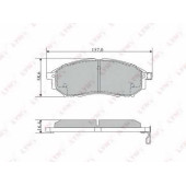 Колодки тормозные дисковые передний для NISSAN CEDRIC, CIMA, GLORIA, MURANO, NAVARA, PATHFINDER, QASHQAI / RENAULT KOLEOS <b>LYNXauto BD-5725</b>