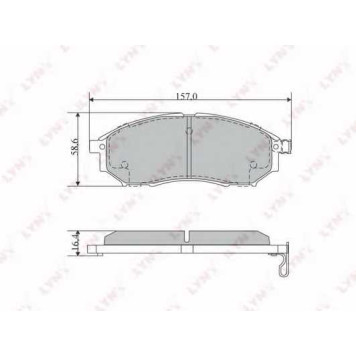Колодки тормозные дисковые передний для NISSAN CEDRIC, CIMA, GLORIA, MURANO, NAVARA, PATHFINDER, QASHQAI / RENAULT KOLEOS <b>LYNXauto BD-5725</b>