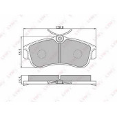 Колодки тормозные дисковые передний для NISSAN ALMERA(N15,N16), PRIMERA(P10,P11) <b>LYNXauto BD-5735</b>