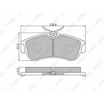 Колодки тормозные дисковые передний для NISSAN ALMERA(N15,N16), PRIMERA(P10,P11) <b>LYNXauto BD-5735</b>
