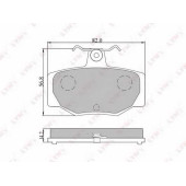 Колодки тормозные дисковые задний для NISSAN ALMERA TINO(V10), ALMERA(N16), PRIMERA(P10,P11,W10,WP11) <b>LYNXauto BD-5736</b>