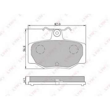 Колодки тормозные дисковые задний для NISSAN ALMERA TINO(V10), ALMERA(N16), PRIMERA(P10,P11,W10,WP11) <b>LYNXauto BD-5736</b>
