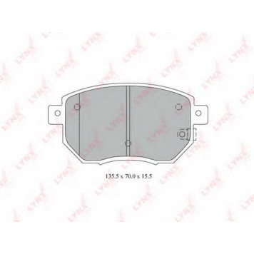 Колодки тормозные дисковые передний для INFINITI FX, M35, M45 / NISSAN MURANO(Z50,Z51) <b>LYNXauto BD-5737</b>