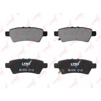 Колодки тормозные дисковые задний для NISSAN NAVARA(D40), PATHFINDER(R51) <b>LYNXauto BD-5741</b>-1