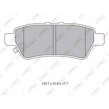 Колодки тормозные дисковые задний для NISSAN NAVARA(D40), PATHFINDER(R51) <b>LYNXauto BD-5741</b>