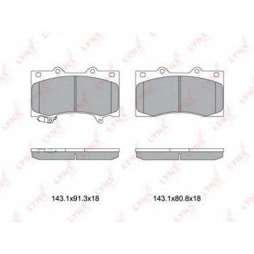 Колодки тормозные дисковые <b>LYNXauto BD-5744</b>