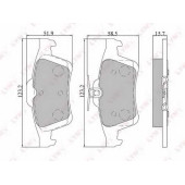 Колодки тормозные дисковые для CITROEN C5 / FORD C-MAX, FOCUS, TOURNEO CONNECT, TRANSIT CONNECT / MAZDA 3, 5, PREMACY / OPEL GT, SIGNUM, VECTRA / RENAULT LAGUNA / SAAB 9-3, 9-3X <b>LYNXauto BD-5901</b>