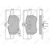 Колодки тормозные дисковые передний для OPEL ASTRA(F07#, F08#, F35#, F48#, F67, F69#, F70, L48), ZAFIRA(A05, F75#) <b>LYNXauto BD-5904</b>
