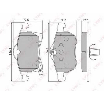 Колодки тормозные дисковые передний для OPEL ASTRA(F07#, F08#, F35#, F48#, F67, F69#, F70, L48), ZAFIRA(A05, F75#) <b>LYNXauto BD-5904</b>