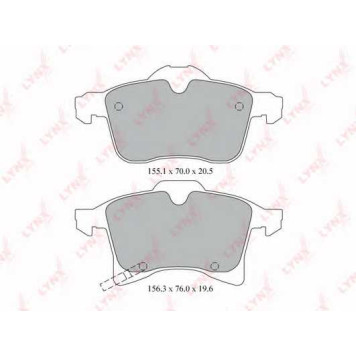 Колодки тормозные дисковые передний для OPEL ASTRA(L08, L35, L48, L67, L69, L70), COMBO, CORSA(F08, F68, W5L), MERIVA, ZAFIRA(A05) <b>LYNXauto BD-5908</b>