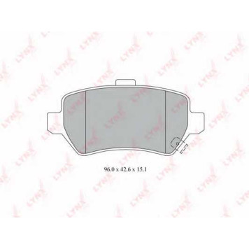 Колодки тормозные дисковые задний для KIA CEED, CEE`D, PRO CEE?D, VENGA / OPEL ASTRA, COMBO, CORSA, MERIVA, ZAFIRA <b>LYNXauto BD-5911</b>