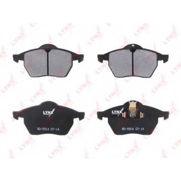 Колодки тормозные дисковые передний для OPEL ASTRA(F08#,F48#), CALIBRA(85#), VECTRA(31#,36#,38#) / SAAB 9-3(YS3D) <b>LYNXauto BD-5914</b>-1