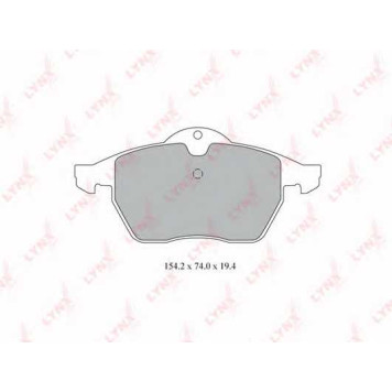 Колодки тормозные дисковые передний для OPEL ASTRA(F08#,F48#), CALIBRA(85#), VECTRA(31#,36#,38#) / SAAB 9-3(YS3D) <b>LYNXauto BD-5914</b>
