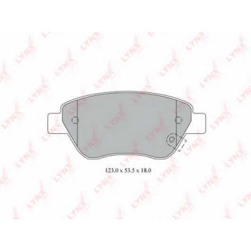 Колодки тормозные дисковые передний для FIAT DOBLO(119,223), PANDA(169) / OPEL CORSA <b>LYNXauto BD-5916</b>