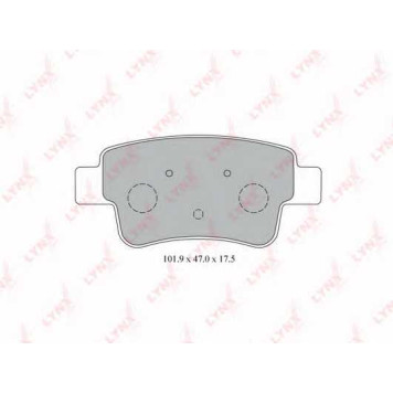 Колодки тормозные дисковые задний для OPEL CORSA <b>LYNXauto BD-5917</b>