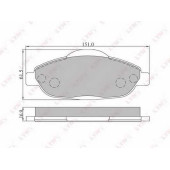 Колодки тормозные дисковые передний для PEUGEOT 3008, 308(4A#,4C#) <b>LYNXauto BD-6102</b>