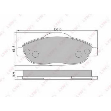 Колодки тормозные дисковые передний для PEUGEOT 3008, 308(4A#,4C#) <b>LYNXauto BD-6102</b>