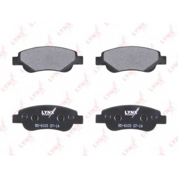 Колодки тормозные дисковые передний для CITROEN C1(PM#,PN#) / PEUGEOT 107 / TOYOTA AYGO(KGB1#,WNB1#) <b>LYNXauto BD-6103</b>-1