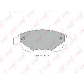 Колодки тормозные дисковые передний для CITROEN C1(PM#,PN#) / PEUGEOT 107 / TOYOTA AYGO(KGB1#,WNB1#) <b>LYNXauto BD-6103</b>
